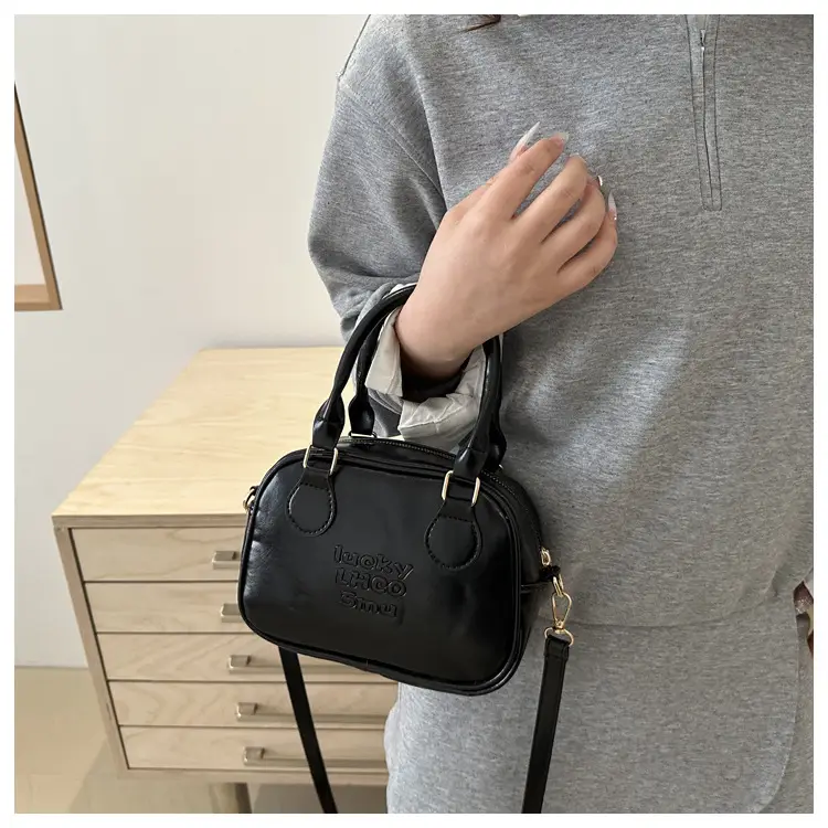 Vintage Brown Handbag with Pendant for Women — feature 10