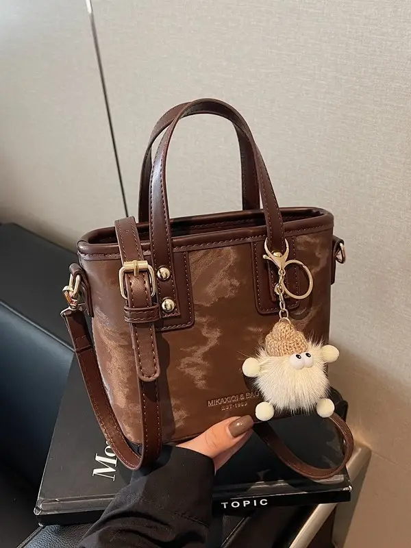 Women's Retro Bucket Bag Shoulder Crossbody Winter Autumn 2024 - Image 6