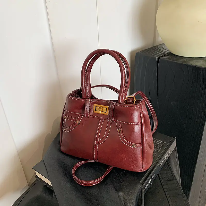 Black Korean Style Retro Shoulder Bag for Women - Image 7