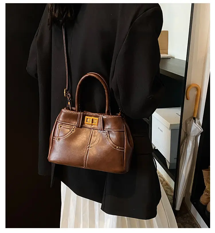 Black Korean Style Retro Shoulder Bag for Women — feature 1