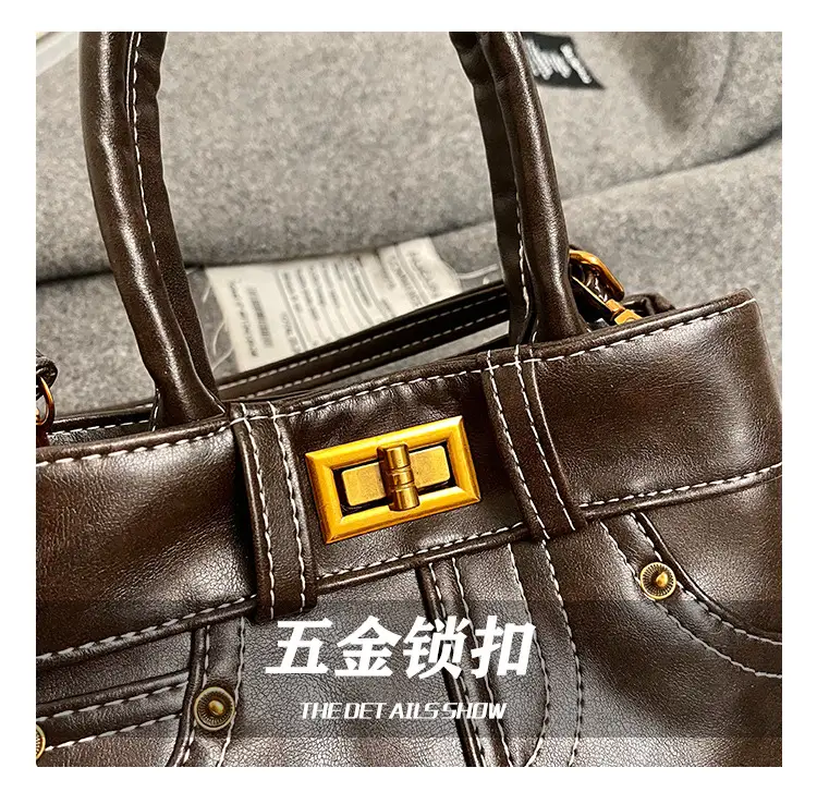 Black Korean Style Retro Shoulder Bag for Women — feature 11