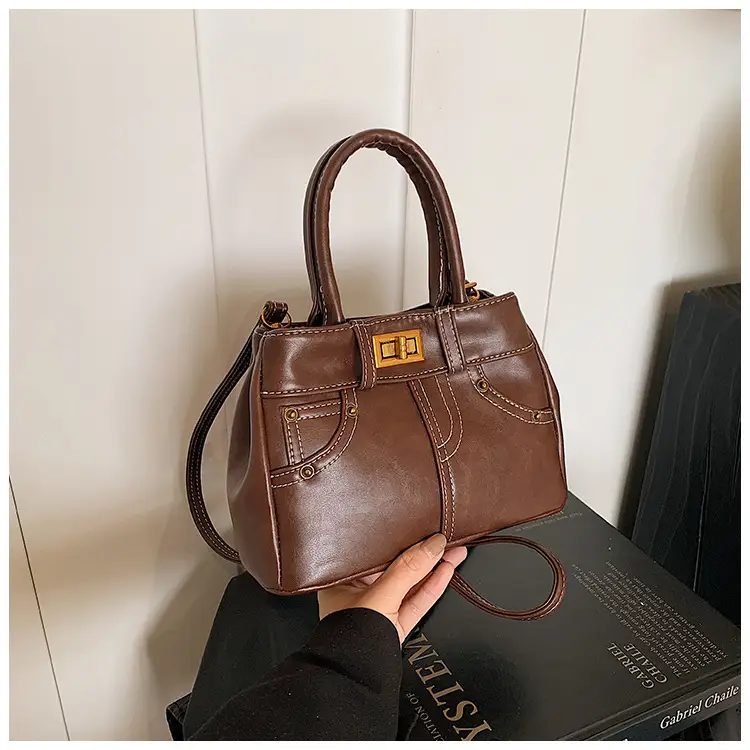 Black Korean Style Retro Shoulder Bag for Women — feature 12