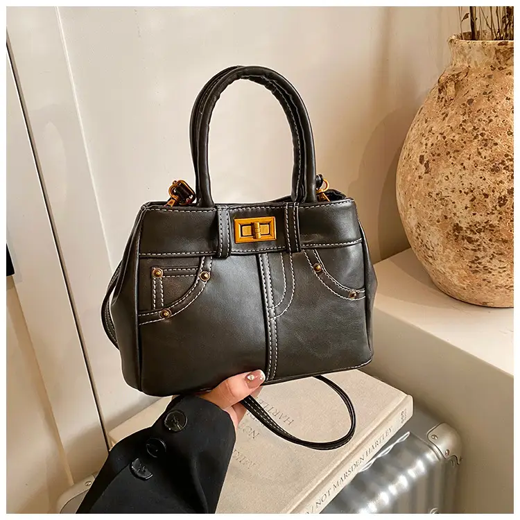 Black Korean Style Retro Shoulder Bag for Women — feature 19