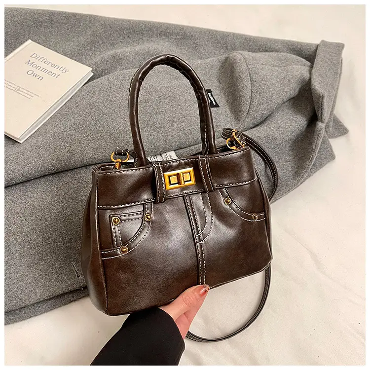Black Korean Style Retro Shoulder Bag for Women — feature 26
