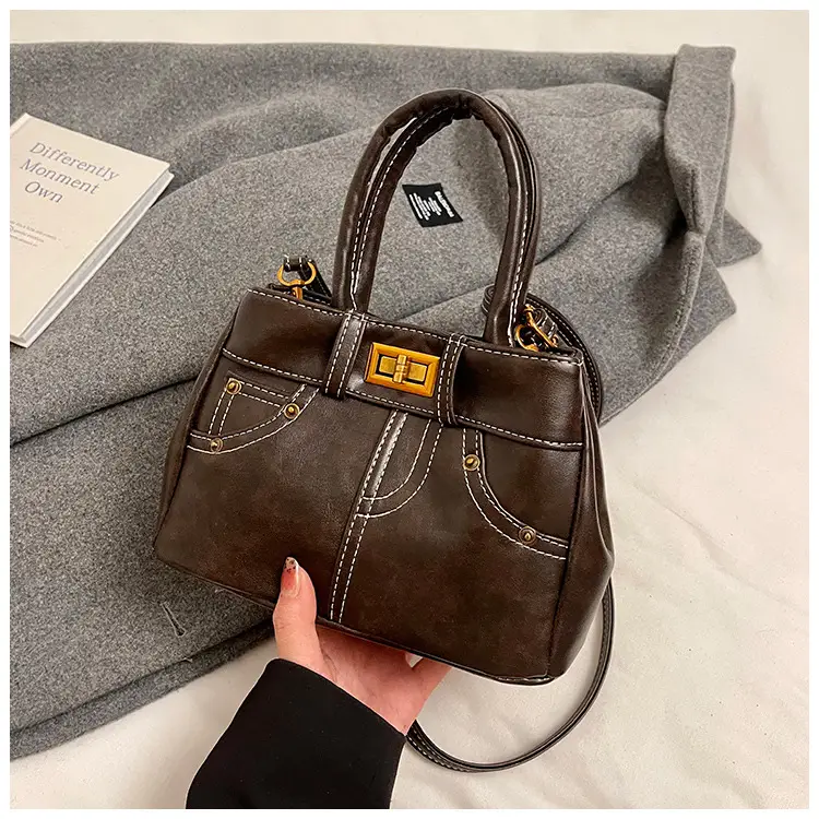 Black Korean Style Retro Shoulder Bag for Women — feature 27