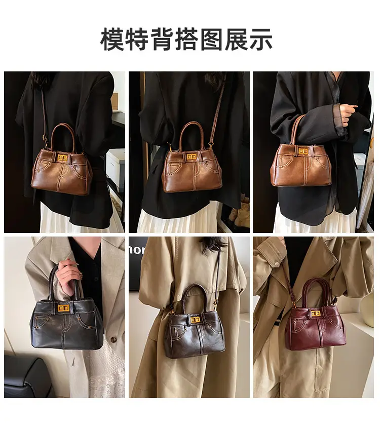 Black Korean Style Retro Shoulder Bag for Women — feature 3