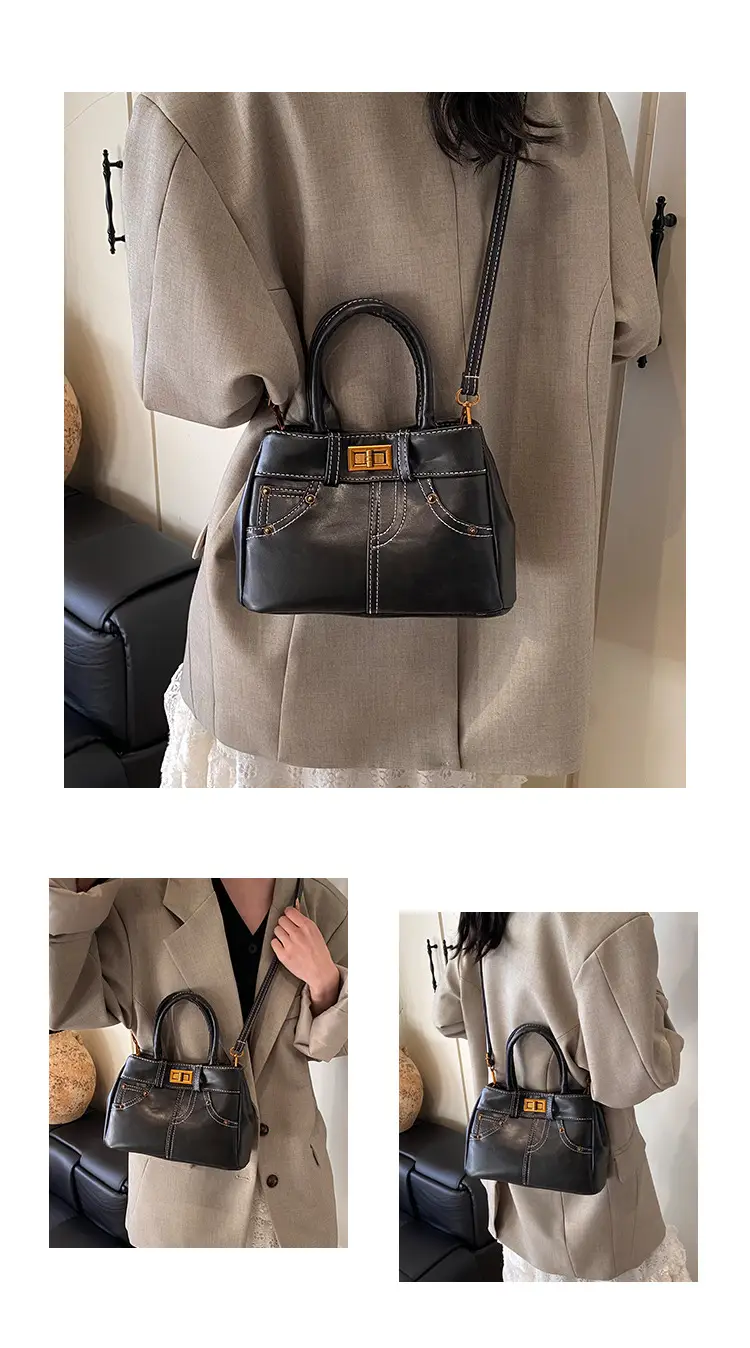 Black Korean Style Retro Shoulder Bag for Women — feature 4