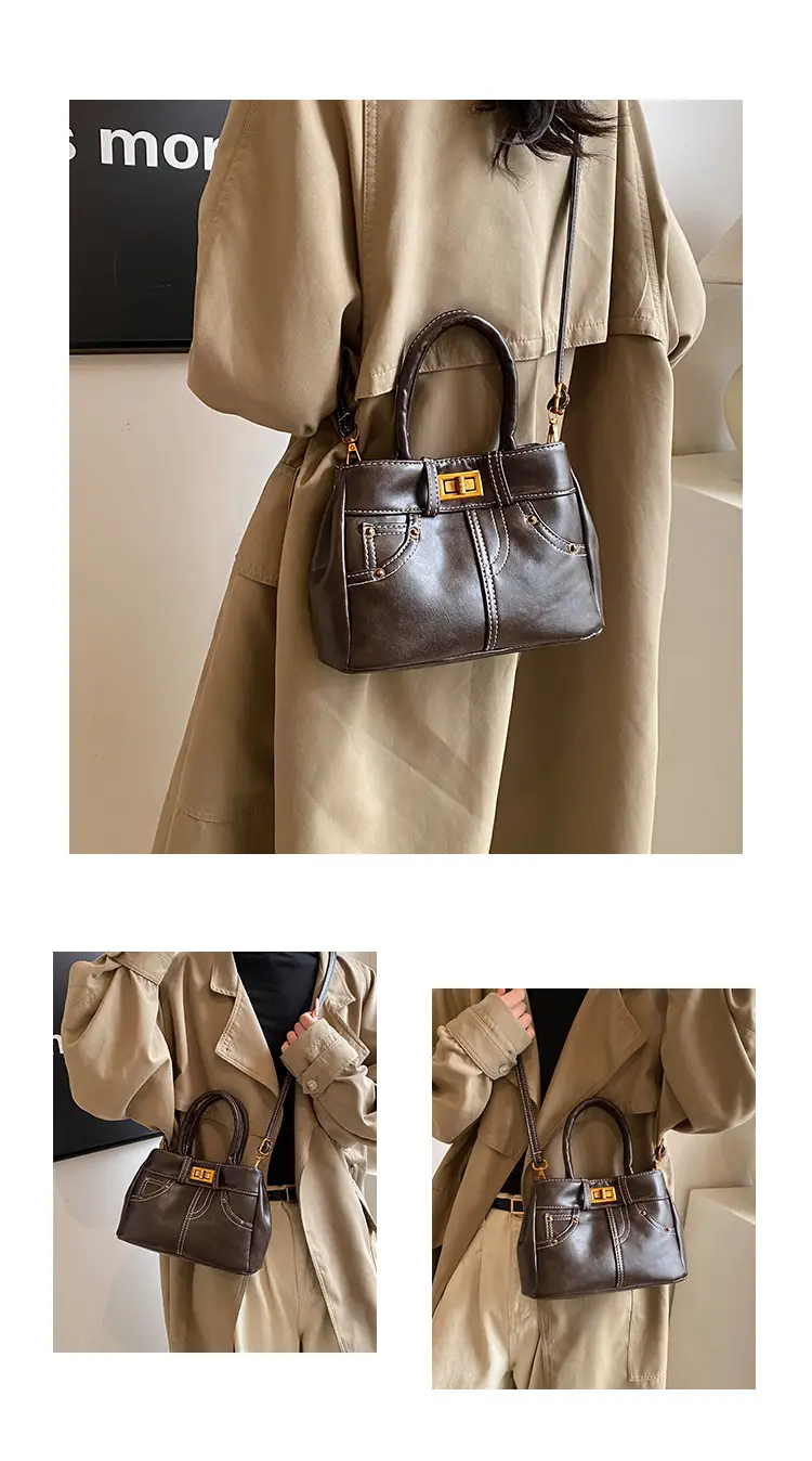 Black Korean Style Retro Shoulder Bag for Women — feature 5