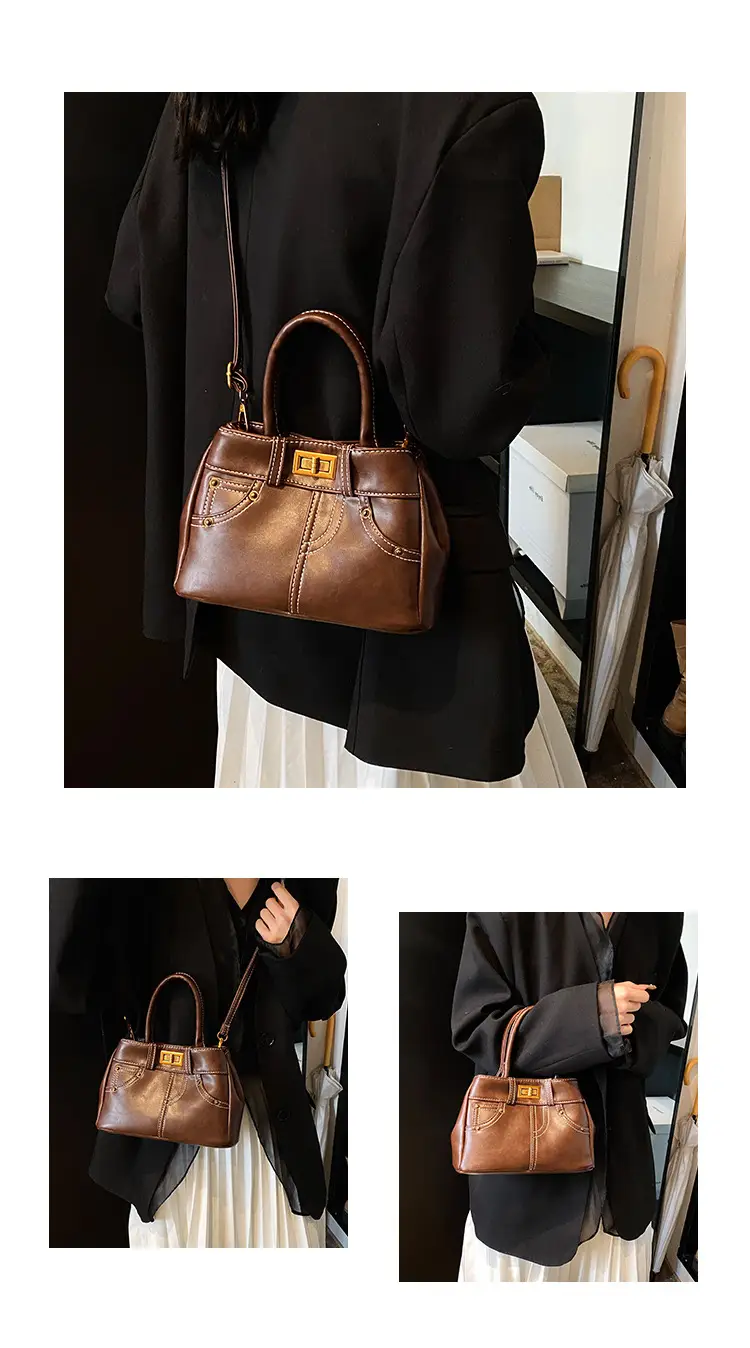Black Korean Style Retro Shoulder Bag for Women — feature 7