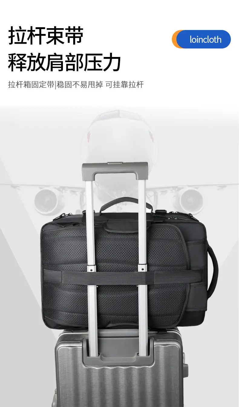 Business Backpack Vacuum Compressible Large Capacity Business Travel Backpack Simple Expansion Backpack — feature 17