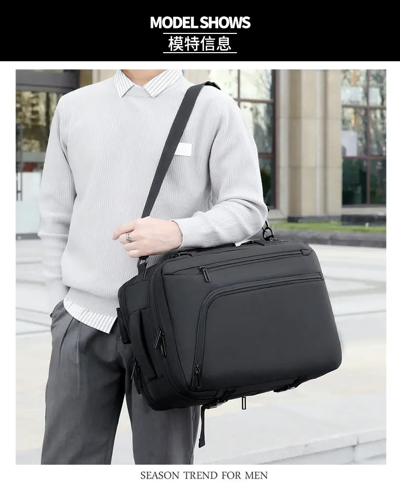 Business Backpack Vacuum Compressible Large Capacity Business Travel Backpack Simple Expansion Backpack — feature 23