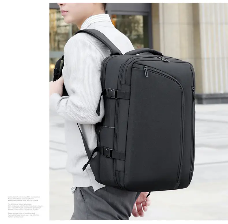 Business Backpack Vacuum Compressible Large Capacity Business Travel Backpack Simple Expansion Backpack — feature 26