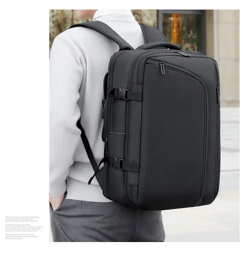 Business Backpack Vacuum Compressible Large Capacity Business Travel Backpack Simple Expansion Backpack — feature 28