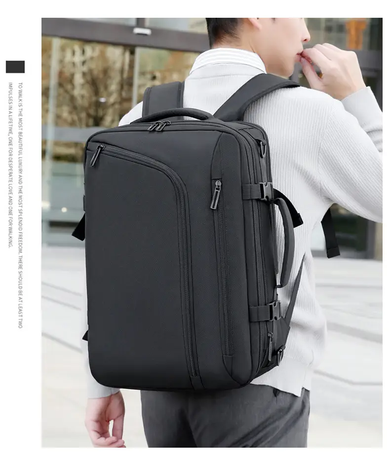 Business Backpack Vacuum Compressible Large Capacity Business Travel Backpack Simple Expansion Backpack — feature 4