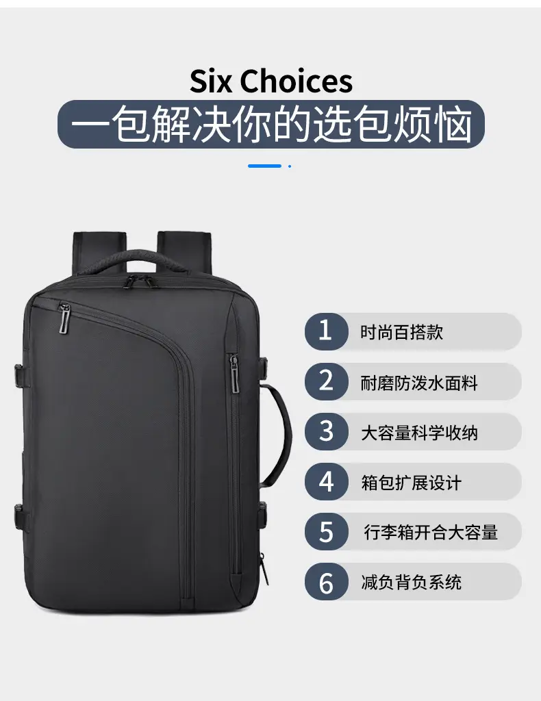 Business Backpack Vacuum Compressible Large Capacity Business Travel Backpack Simple Expansion Backpack — feature 6