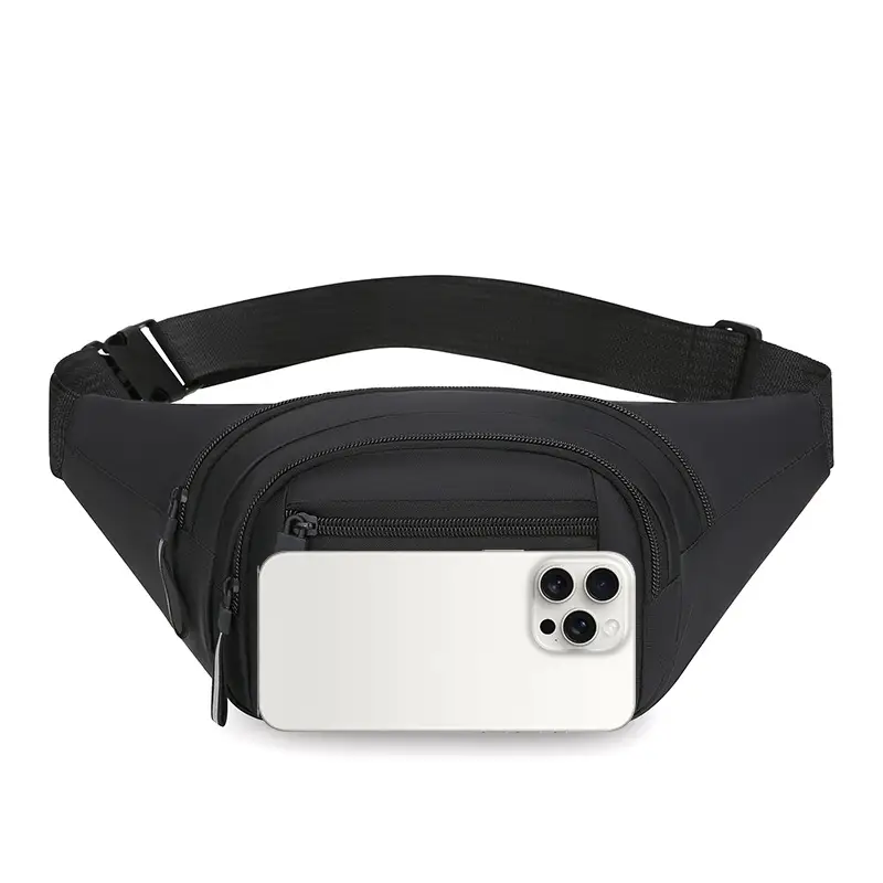 Men's Navy Blue Sports Waist Bag Large Capacity - Image 6