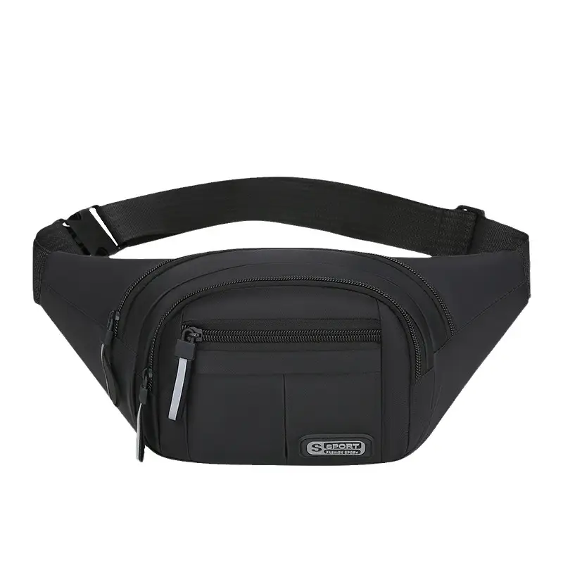 Men's Navy Blue Sports Waist Bag Large Capacity - Image 9