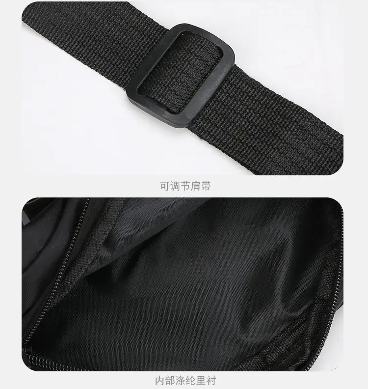Men's Navy Blue Sports Waist Bag Large Capacity — feature 33