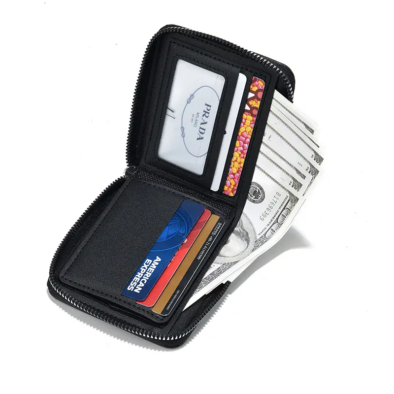 Japanese Korean Men's Zip Wallet with Leather Design - Image 6
