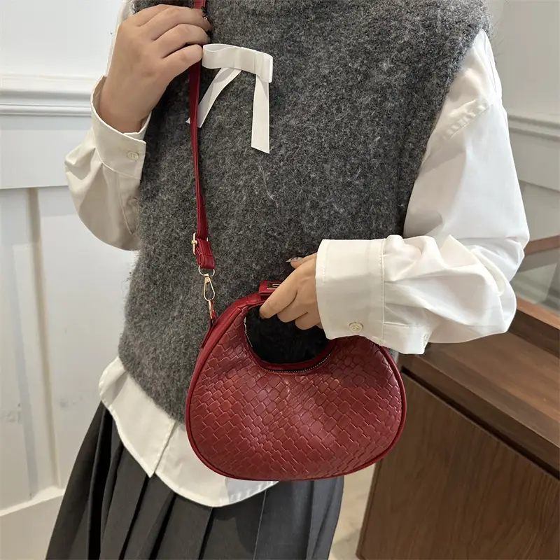 Crescent Bag Women Red Shoulder Crossbody Casual 2024 - Image 8