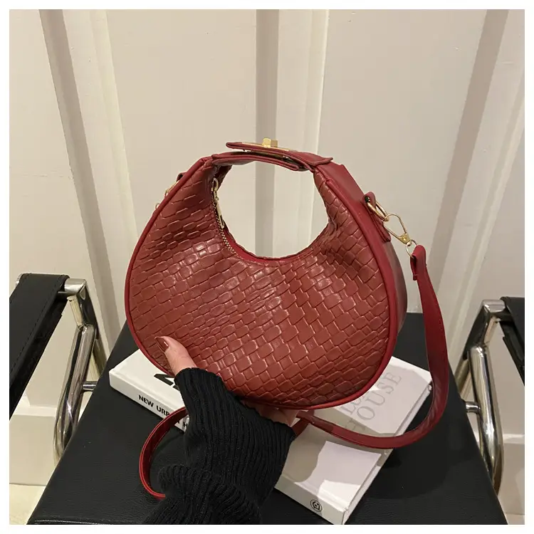 Crescent Bag Women Red Shoulder Crossbody Casual 2024 - Image 2
