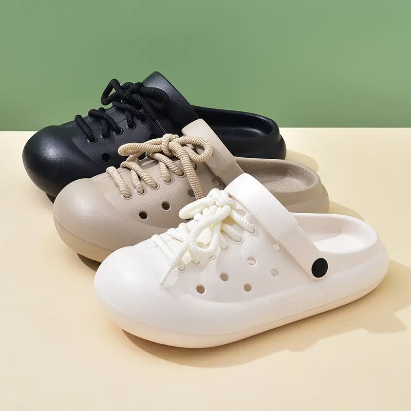 Women's Hole Shoes with Thick Sole for Summer Height Increasing Hollow-out Non-stinky Feet Baotou Slippers for Outer Wear Breathable Non-slip High-end Sandals - Image 7