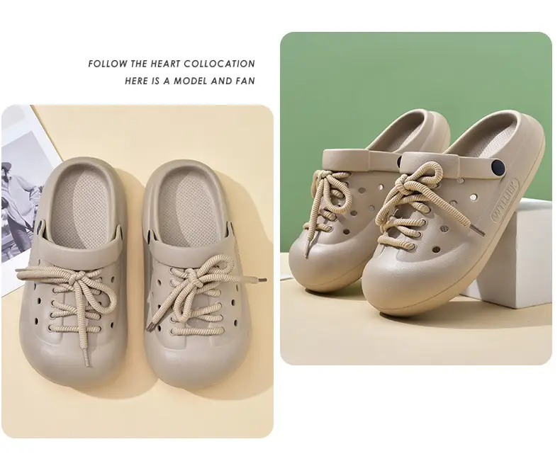 Women's Hole Shoes with Thick Sole for Summer Height Increasing Hollow-out Non-stinky Feet Baotou Slippers for Outer Wear Breathable Non-slip High-end Sandals — feature 11