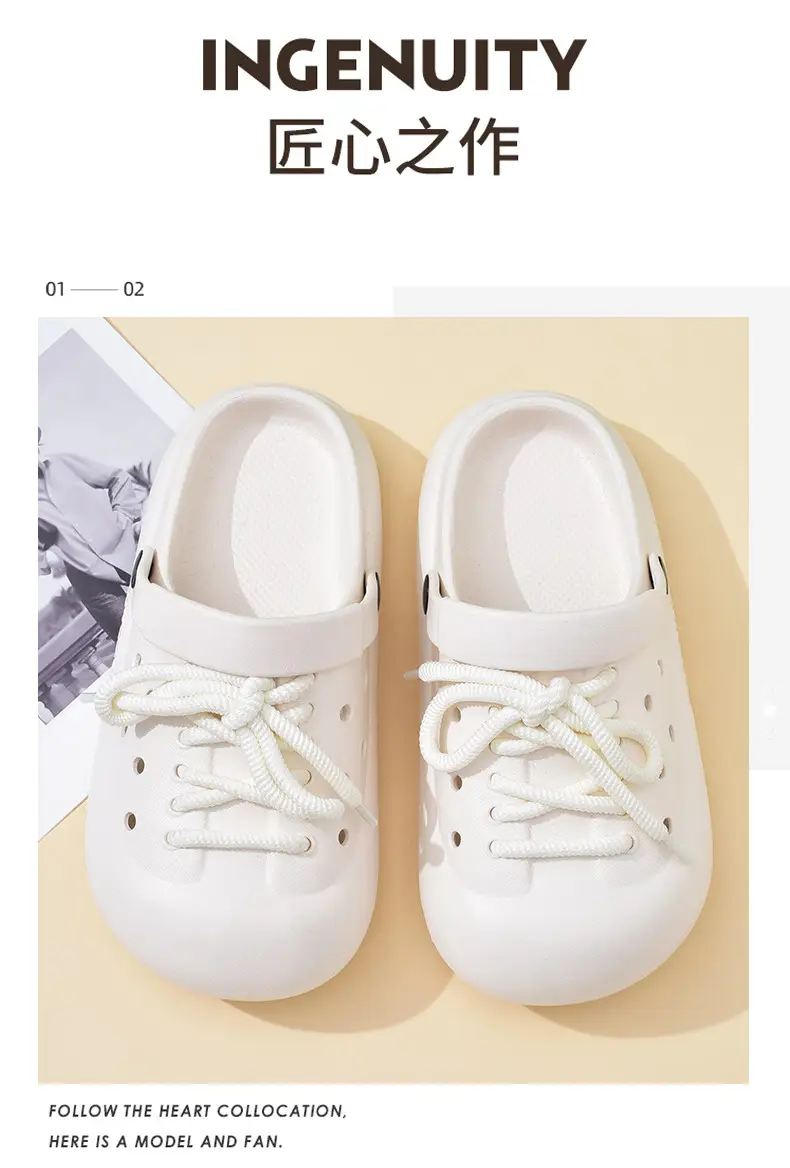 Women's Hole Shoes with Thick Sole for Summer Height Increasing Hollow-out Non-stinky Feet Baotou Slippers for Outer Wear Breathable Non-slip High-end Sandals — feature 8