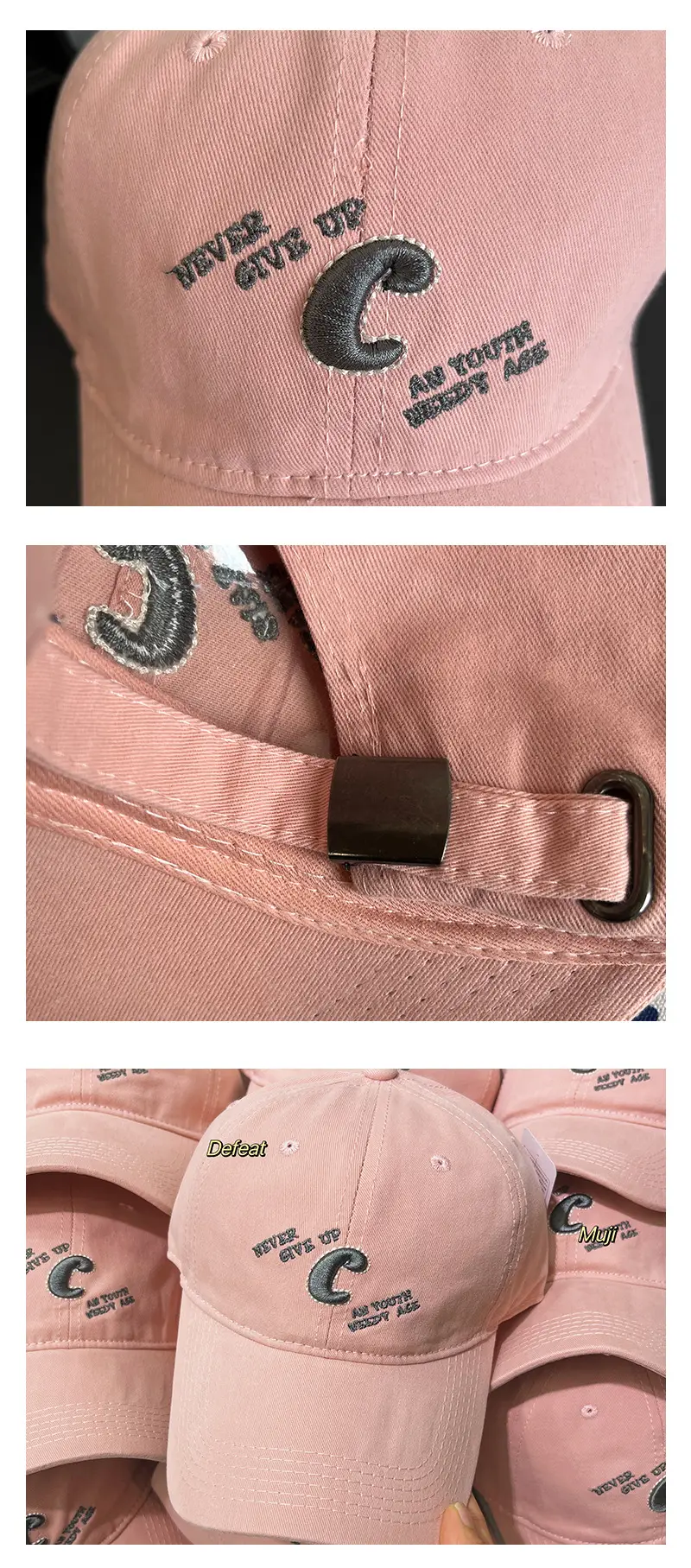 Women's C Letter Baseball Cap Summer Sun Hat — feature 8
