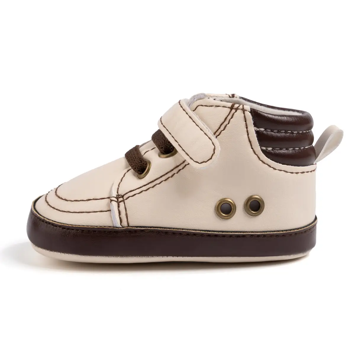 White Soft-Soled Baby Sneakers with Velcro Closure — feature 20