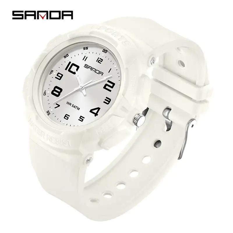 Sanda Men's Waterproof Large Dial Quartz Watch
