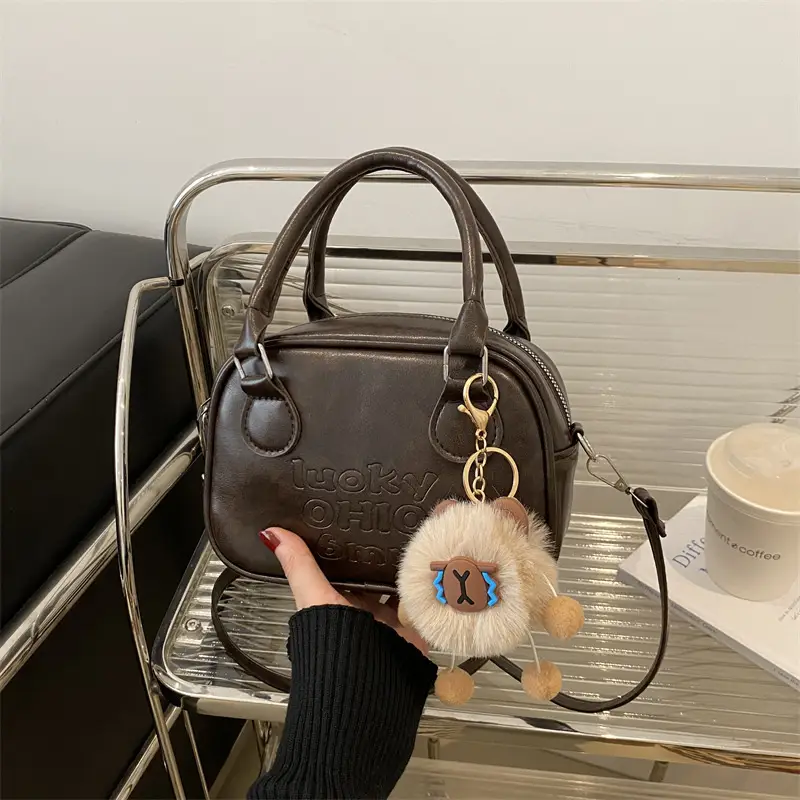 Retro Textured Brown Shoulder Crossbody Bag 2026 - Image 9