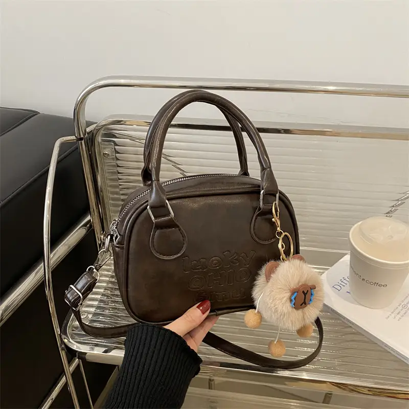 Retro Textured Brown Shoulder Crossbody Bag 2026 - Image 10