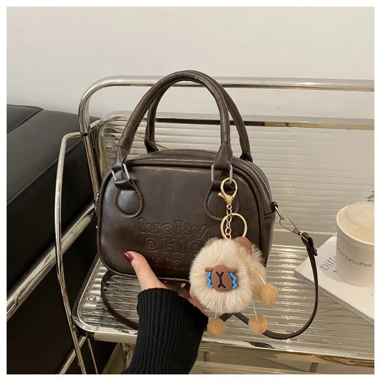 Retro Textured Brown Shoulder Crossbody Bag 2026 — feature 32