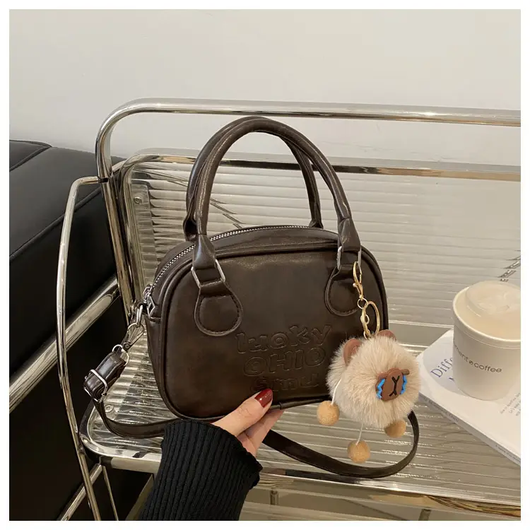 Retro Textured Brown Shoulder Crossbody Bag 2026 — feature 33