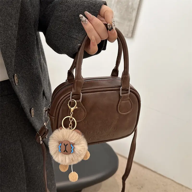 Retro Textured Brown Shoulder Crossbody Bag 2026 - Image 6