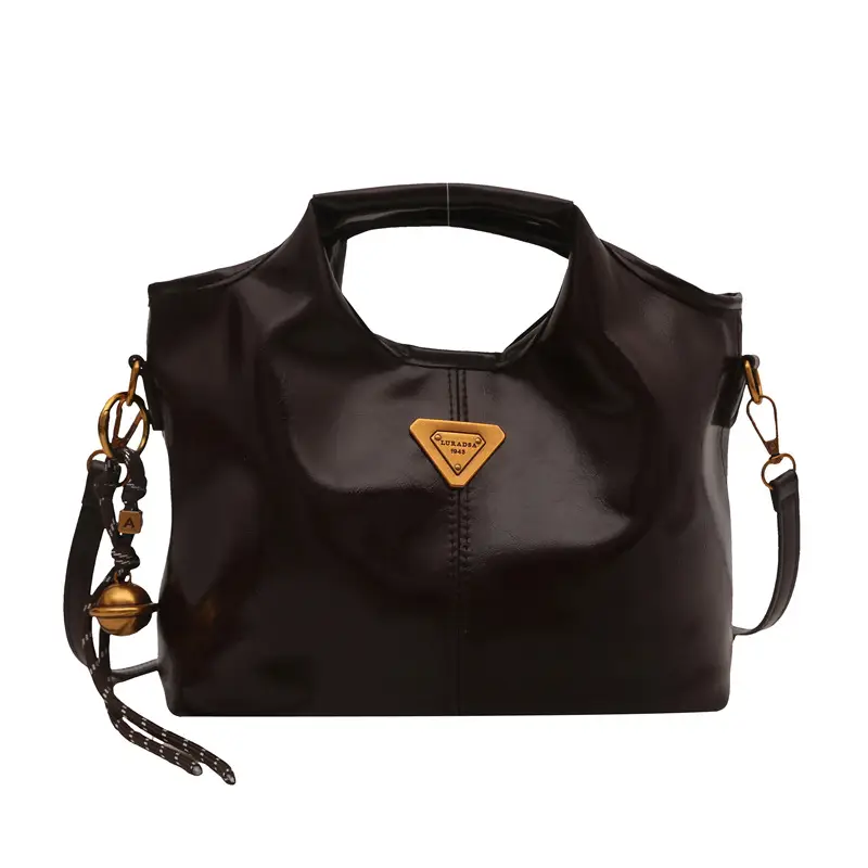 Vintage Brown Leather Shoulder Bag for Women 2024 - Image 2