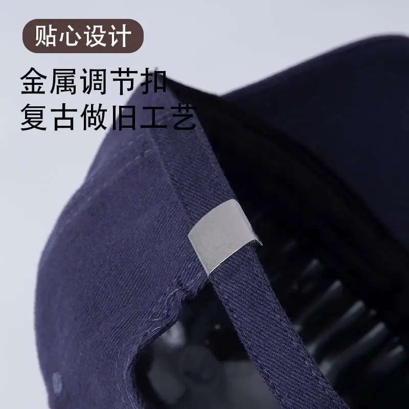 Unisex Korean Style Graphite Peaked Cap - Image 7