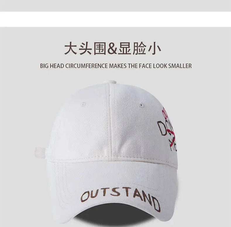 Unisex Korean Style Graphite Peaked Cap — feature 9