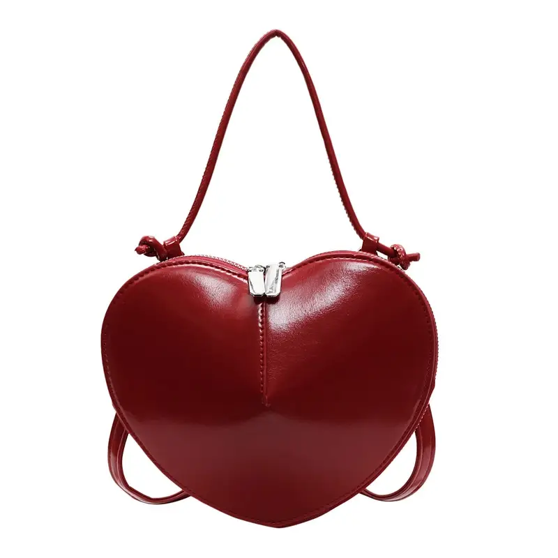 Heart Shaped Red Women's Crossbody Bag - Image 9