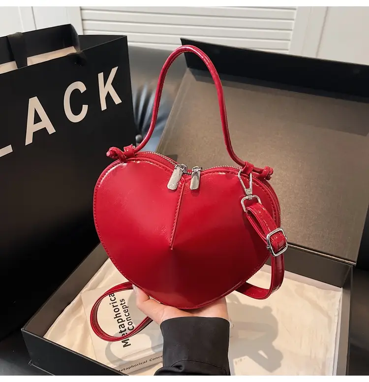 Heart Shaped Red Women's Crossbody Bag — feature 12