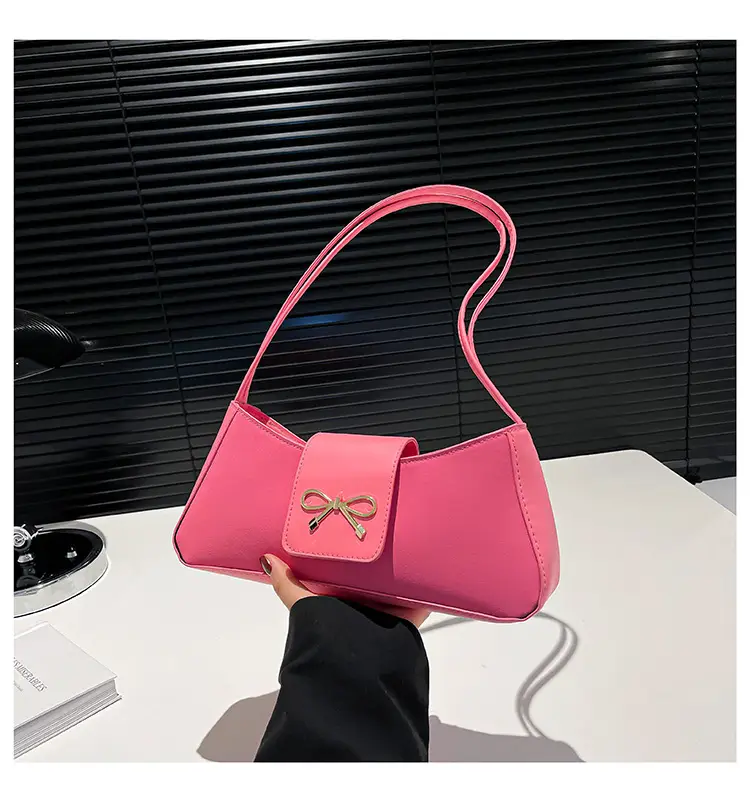 Women's Beige Square Bag with Bow Detail — feature 28