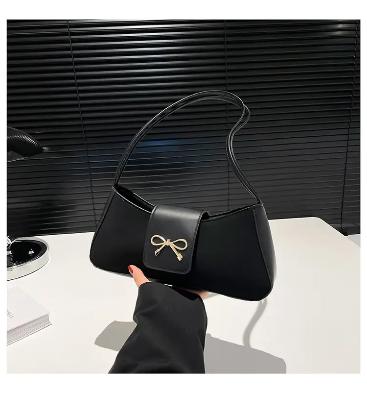 Women's Beige Square Bag with Bow Detail — feature 29