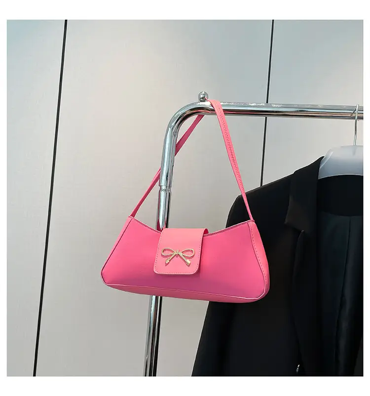 Women's Beige Square Bag with Bow Detail — feature 34
