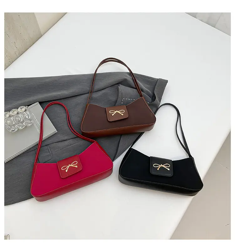 Women's Beige Square Bag with Bow Detail — feature 37