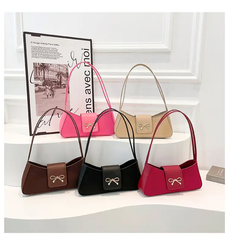 Women's Beige Square Bag with Bow Detail — feature 38