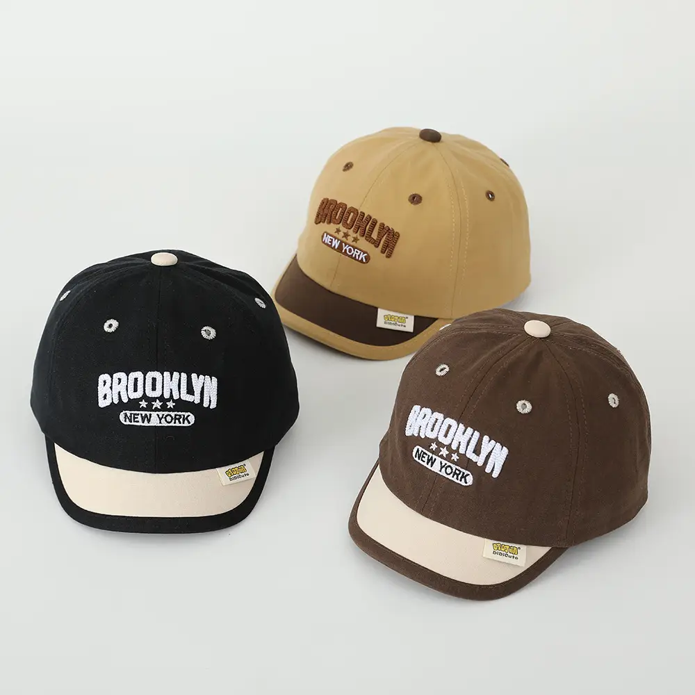 Baby Spring Hat Embroidered Letter Baseball Cap Color-matching Short Rim Cap Boys and Girls Sunshade Cap for Toddlers - Image 7