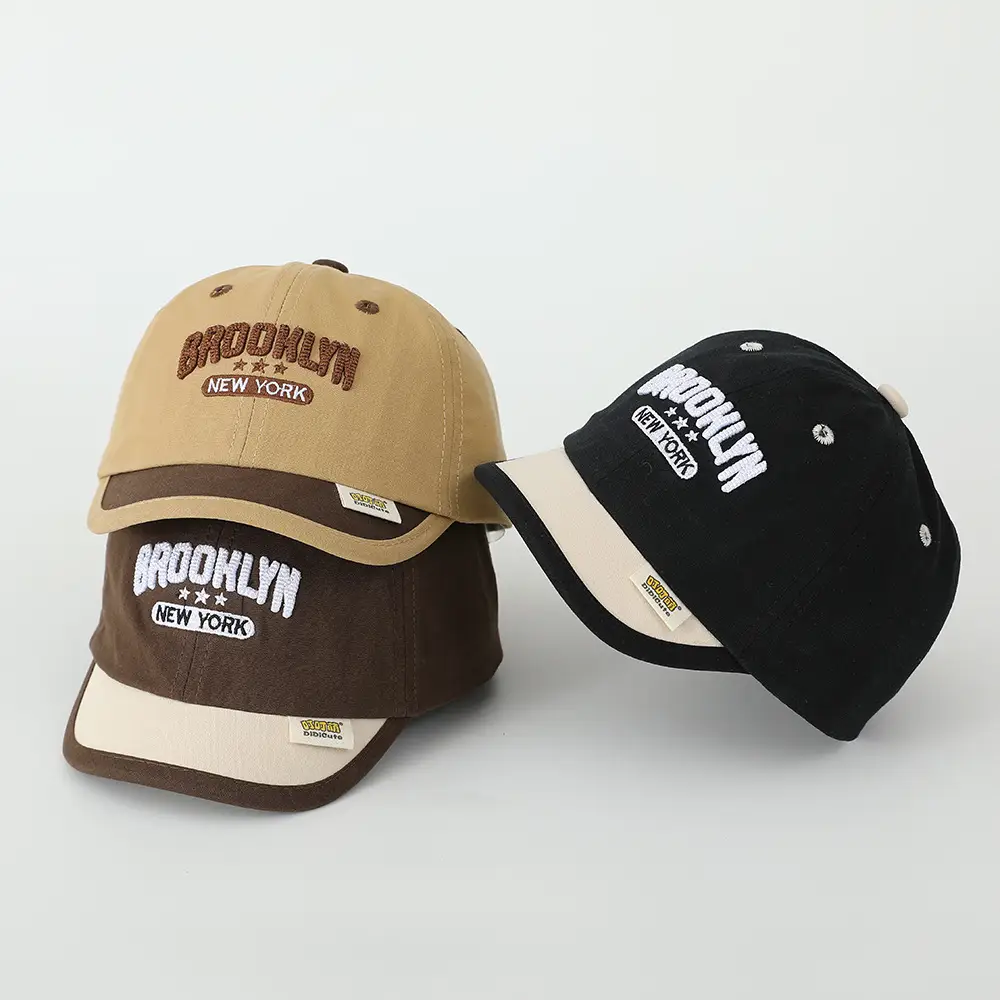 Baby Spring Hat Embroidered Letter Baseball Cap Color-matching Short Rim Cap Boys and Girls Sunshade Cap for Toddlers - Image 8