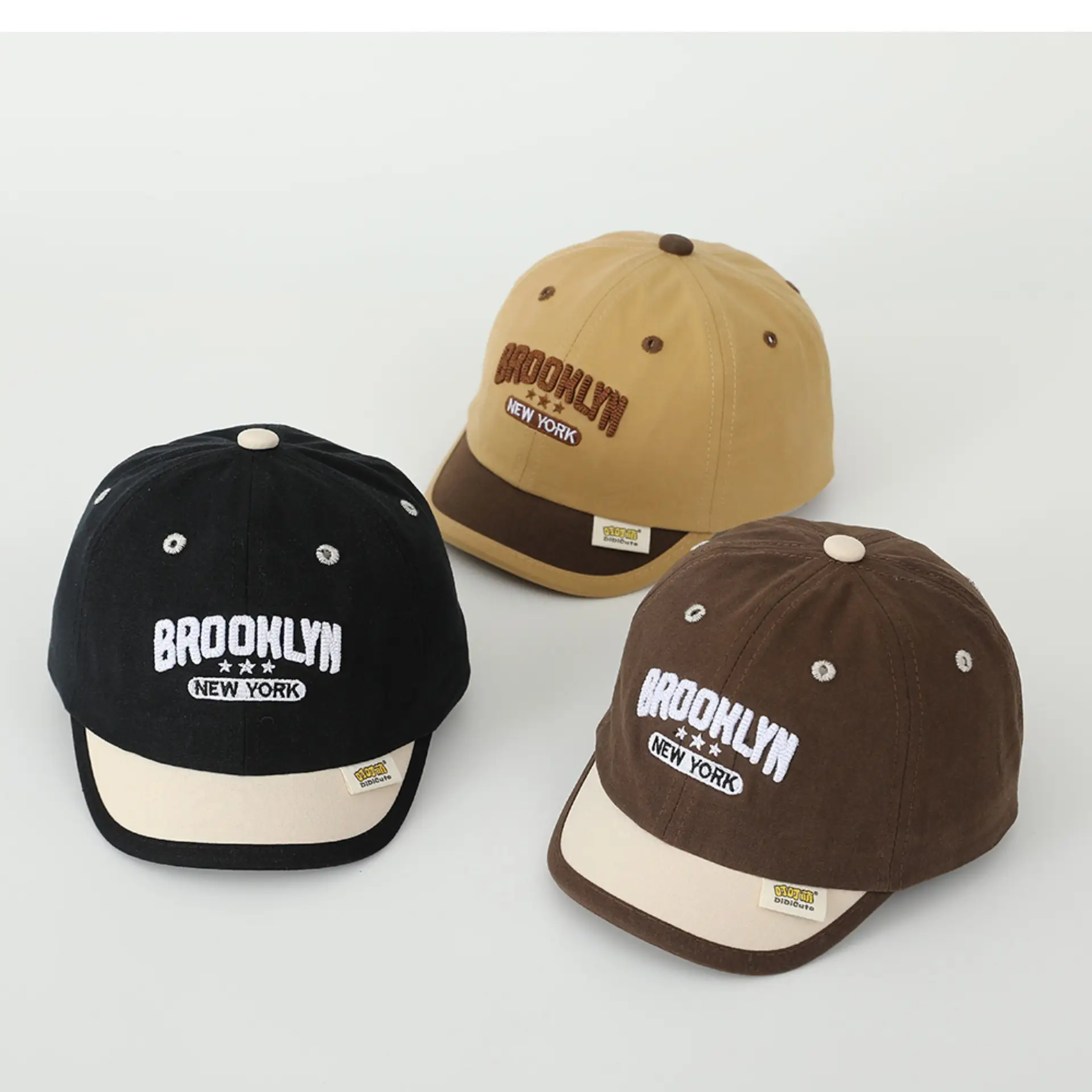 Baby Spring Hat Embroidered Letter Baseball Cap Color-matching Short Rim Cap Boys and Girls Sunshade Cap for Toddlers — feature 4