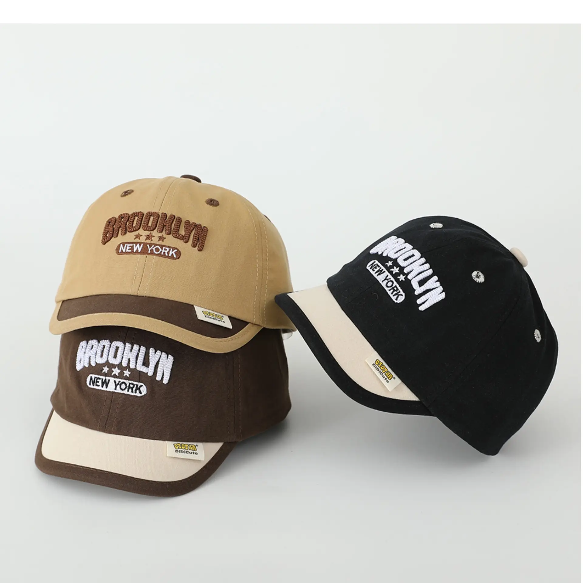 Baby Spring Hat Embroidered Letter Baseball Cap Color-matching Short Rim Cap Boys and Girls Sunshade Cap for Toddlers — feature 5